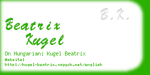 beatrix kugel business card